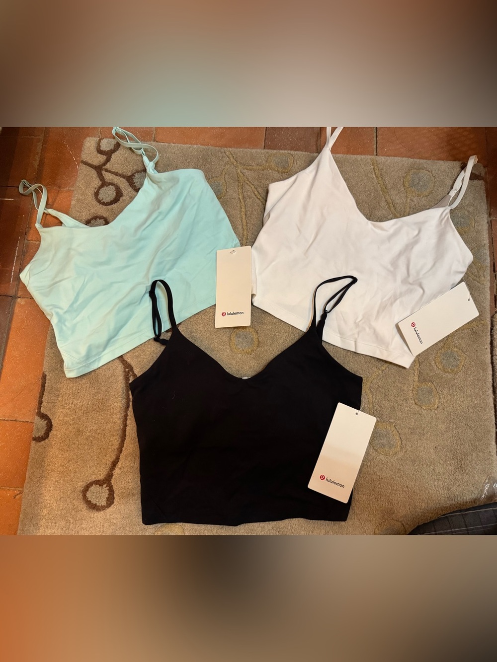 lululemon * NWT 8 * LOT of 3 * align cropped cami tank A/B